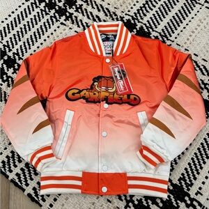 Garfield Kids Puffer Jacket - Orange and White